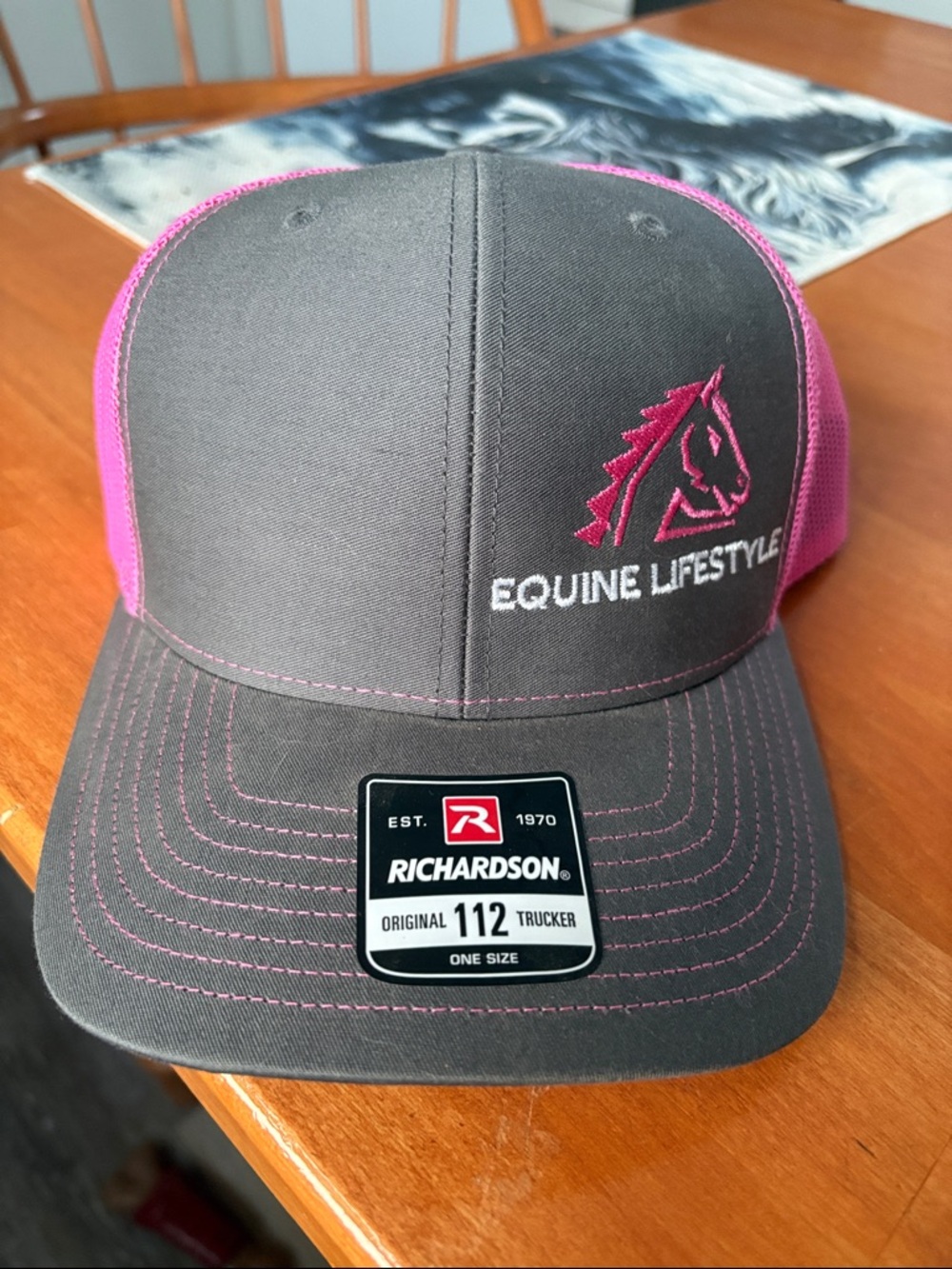 Kids' Equine Lifestyle Pink & Gray Trucker Hat